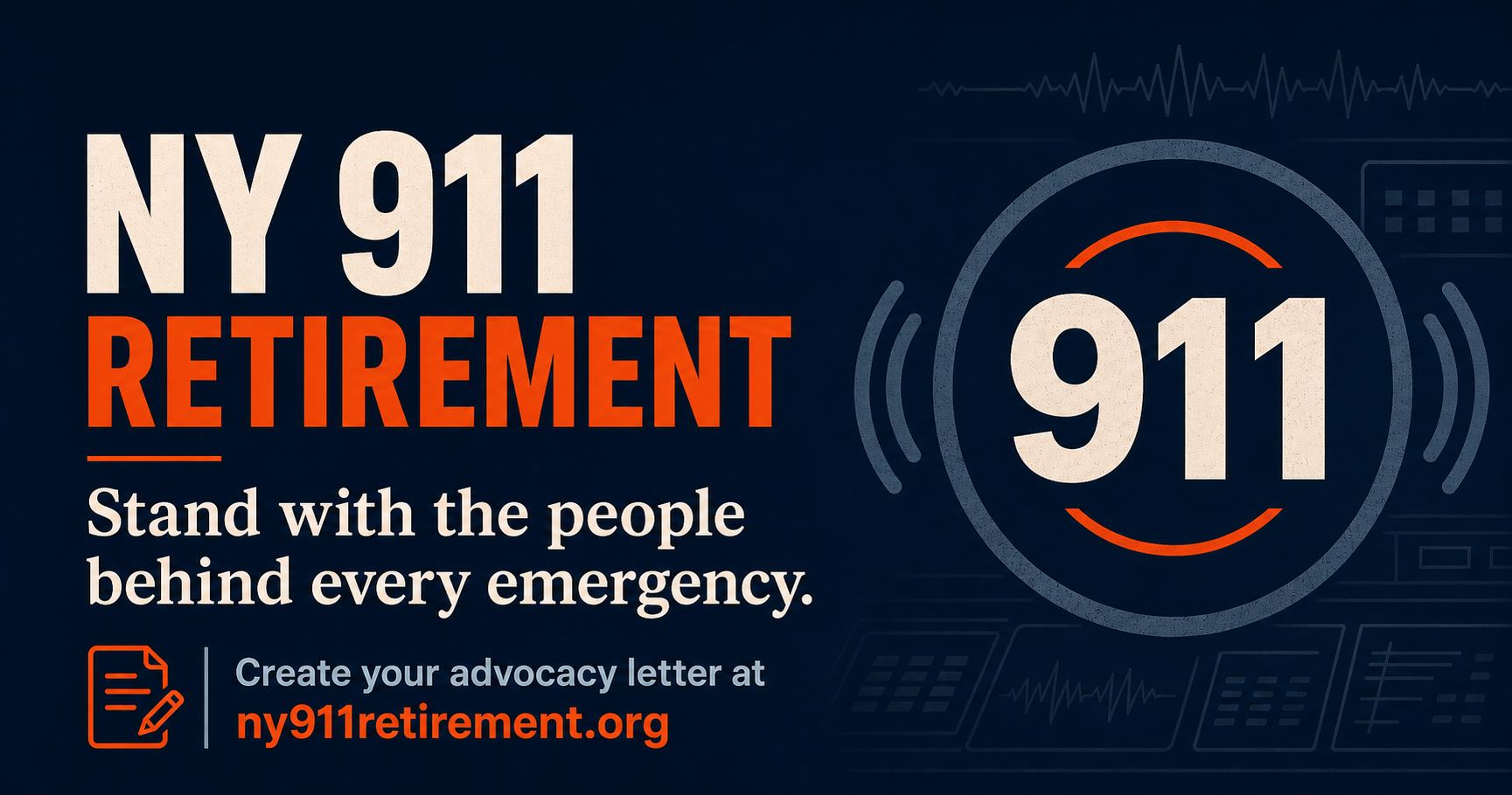 NY 911 Retirement — Stand with the people behind every emergency